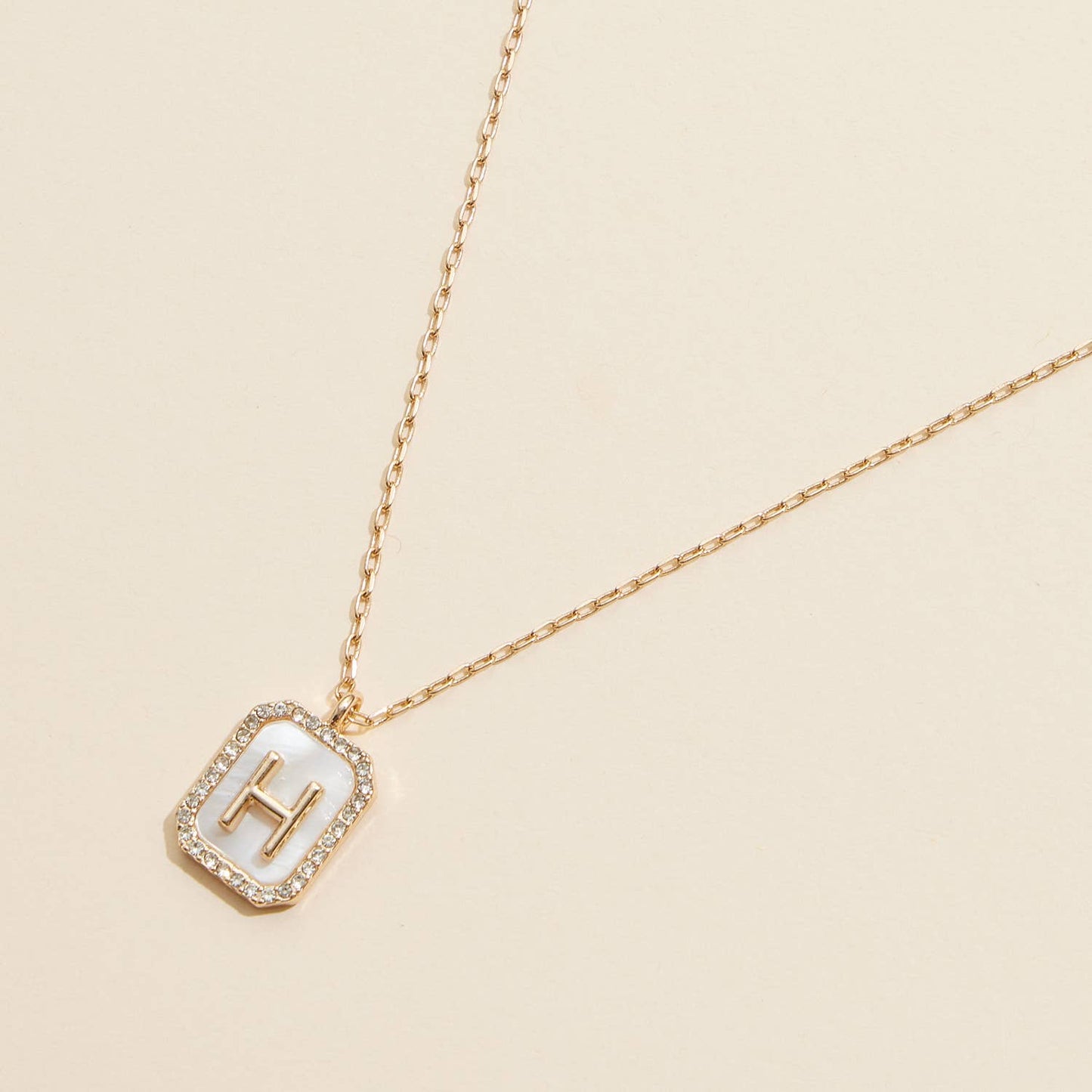 Initial Shell Charm Short Necklace 16 Assorted Pack
