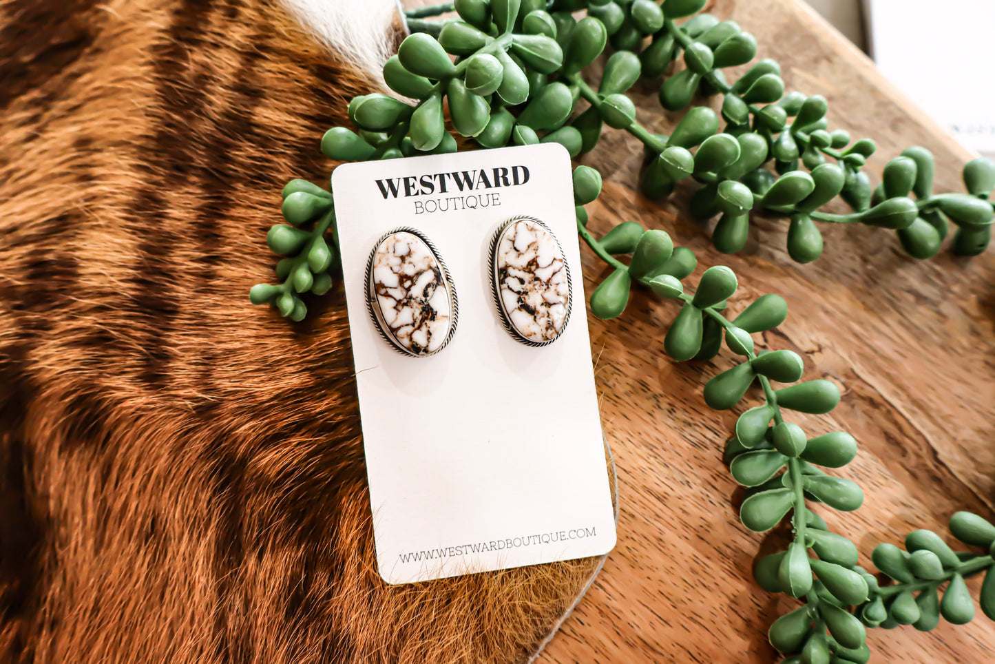 Wild Horse Oval Studs