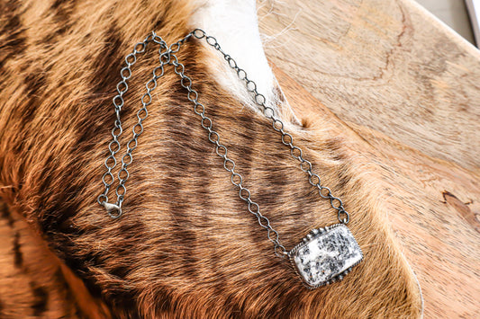 White Buffalo Bar Necklace