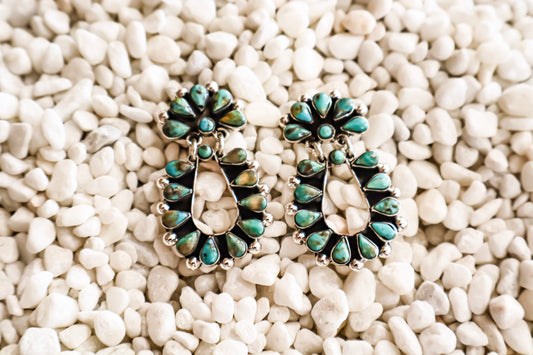 Teardrop Cluster Earrings