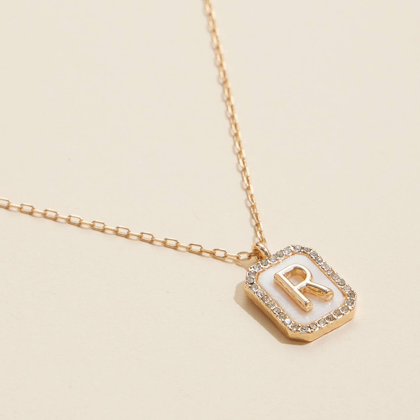 Initial Shell Charm Short Necklace 16 Assorted Pack
