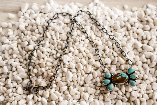 Turquoise Bowtie Necklace
