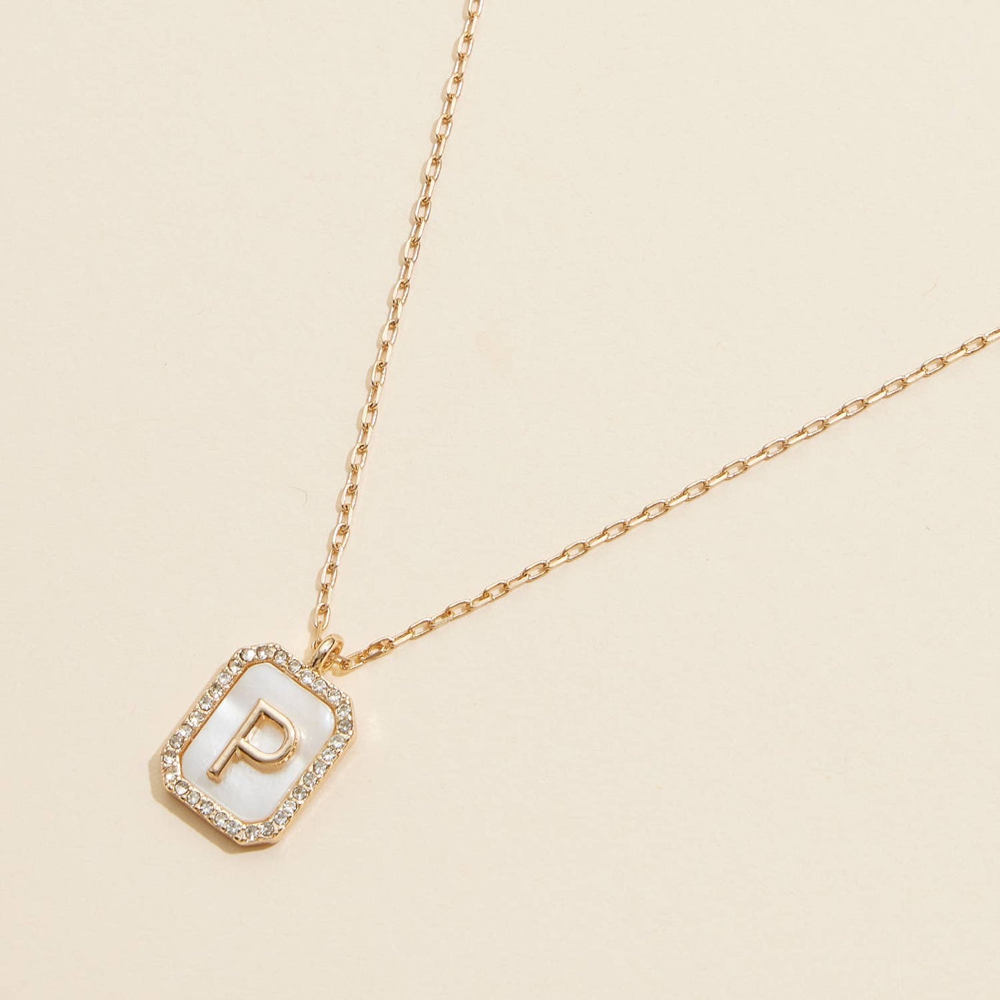 Initial Shell Charm Short Necklace 16 Assorted Pack