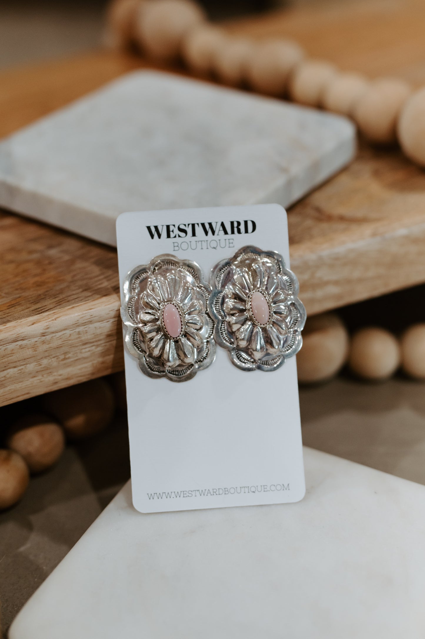 Pink Conch Concho Studs