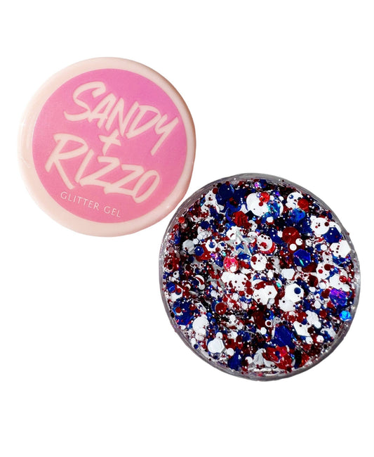 Red, White, and Blue Glitter Gel