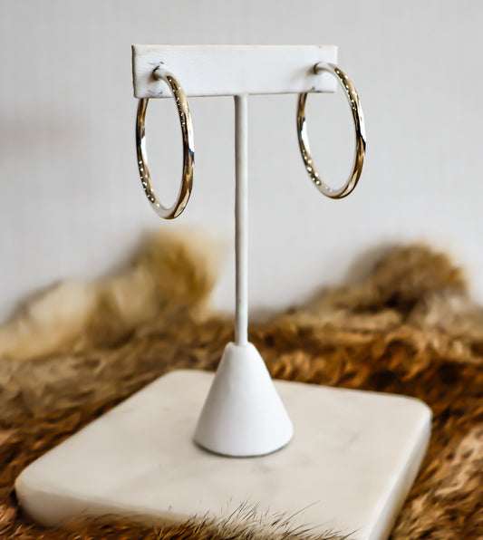Silver Tube Hoop