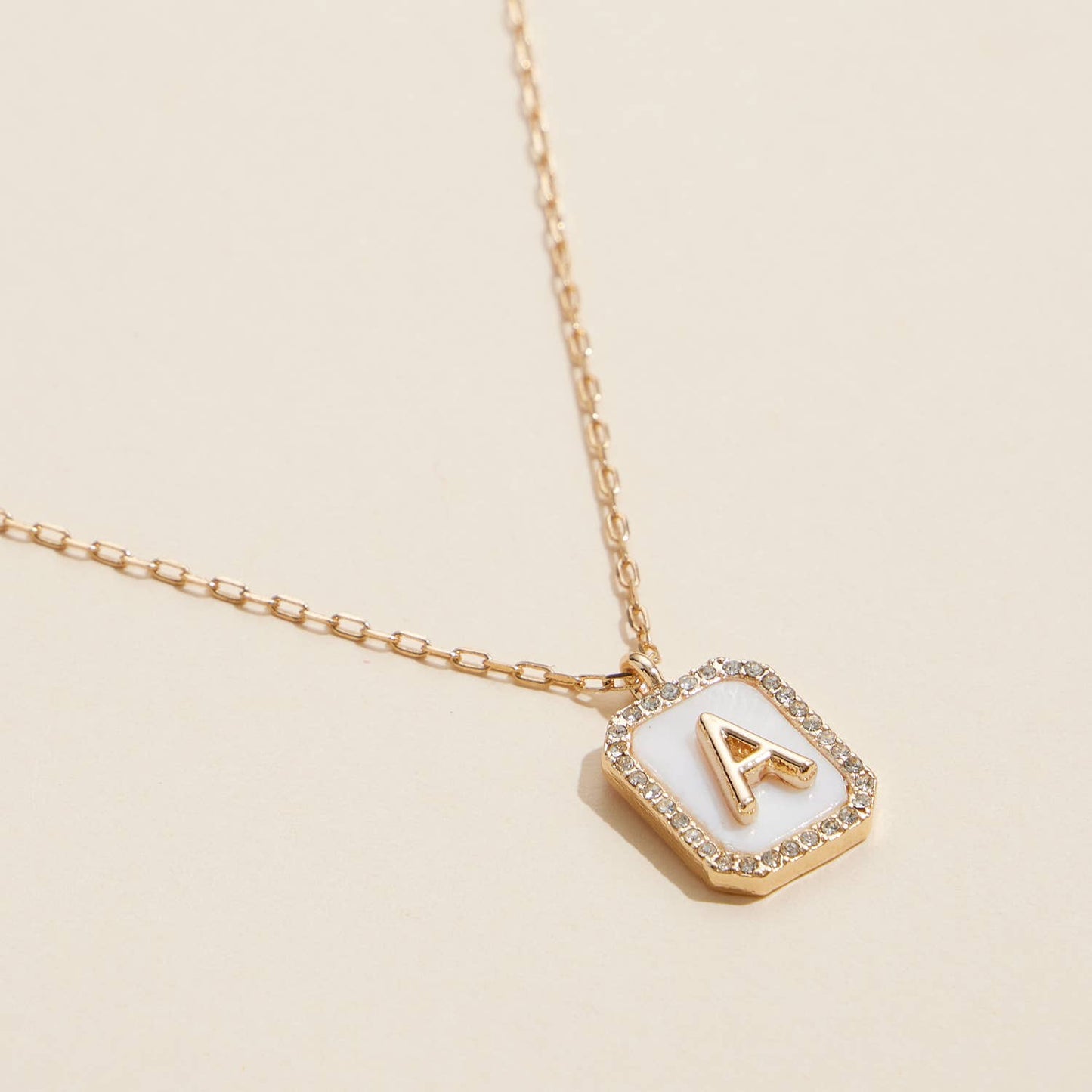 Initial Shell Charm Short Necklace 16 Assorted Pack