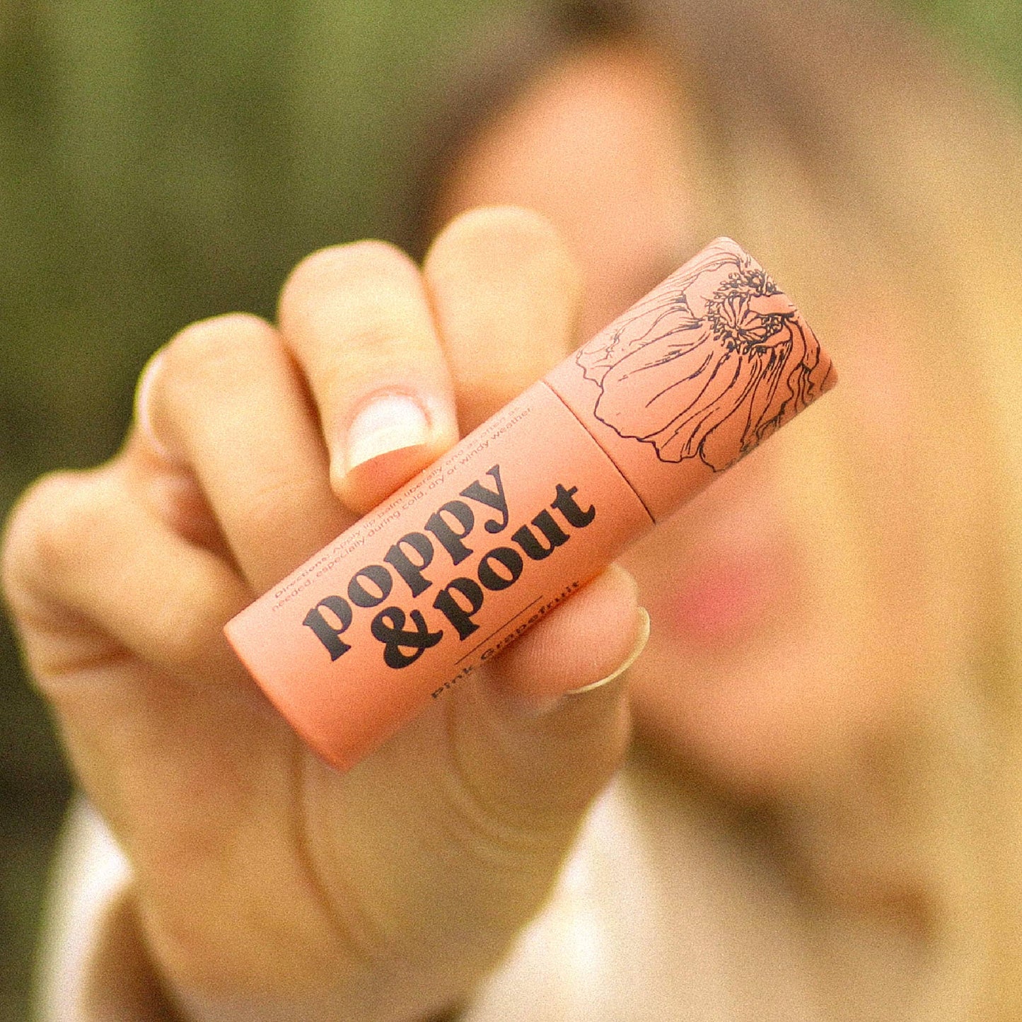 Poppy & Pout Lip Balm Pink Grapefruit