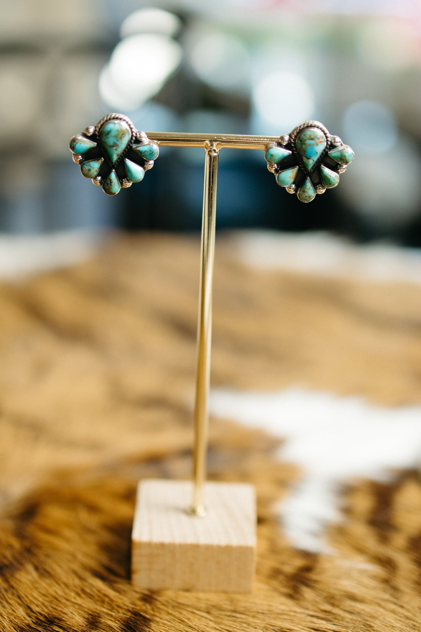 Teardrop Half Cluster Earrings