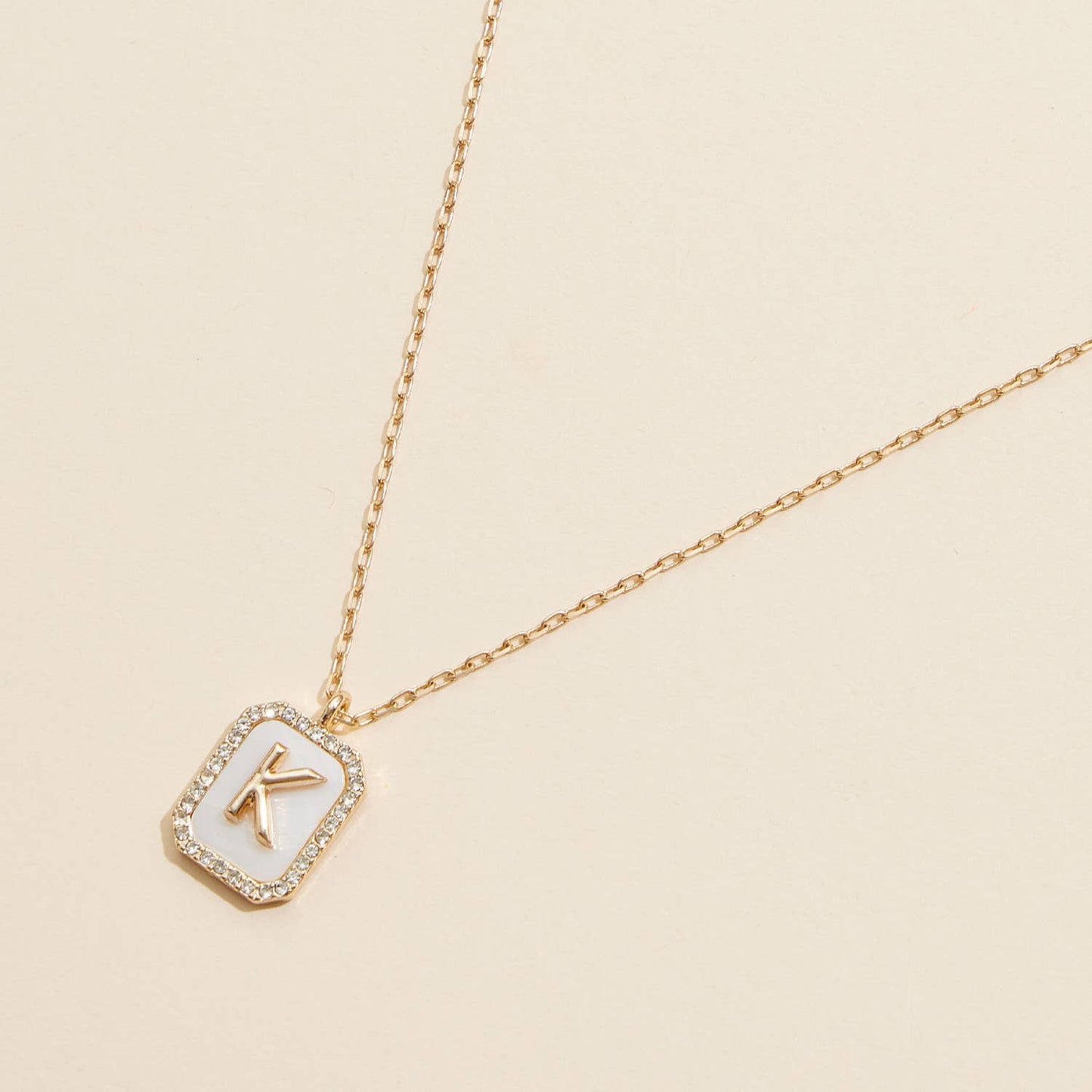 Initial Shell Charm Short Necklace 16 Assorted Pack