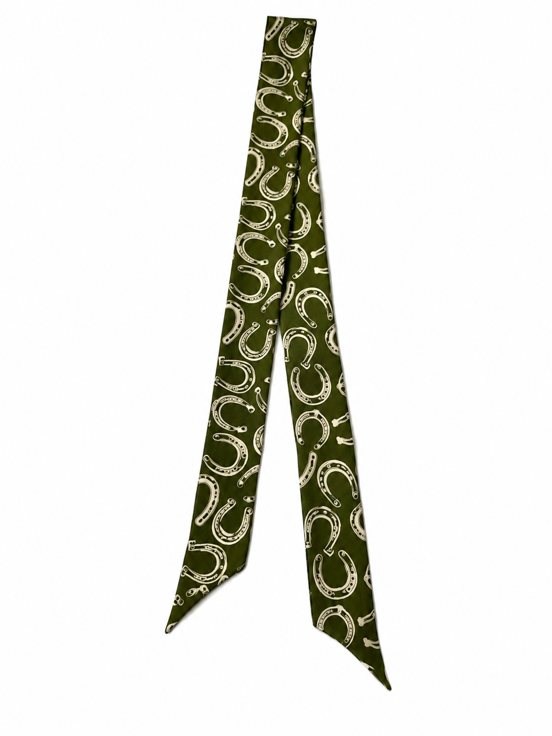 Olive Green Horseshoe Twilly