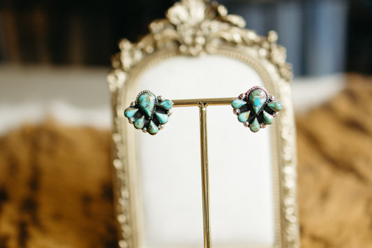 Teardrop Half Cluster Earrings