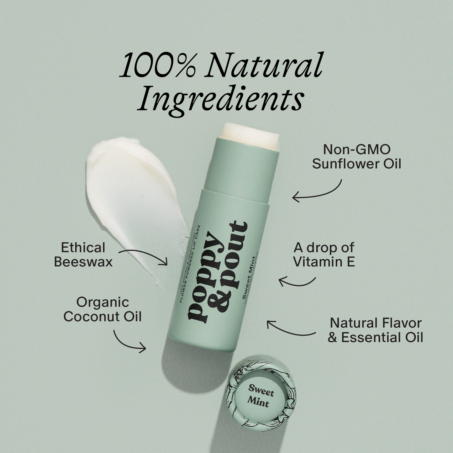 Poppy & Pout Lip Balm Sweet Mint