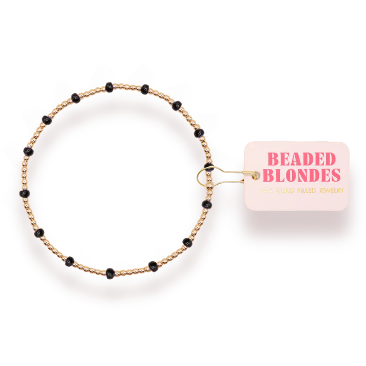 Beaded Blondes Kids Black Dainty Poppi