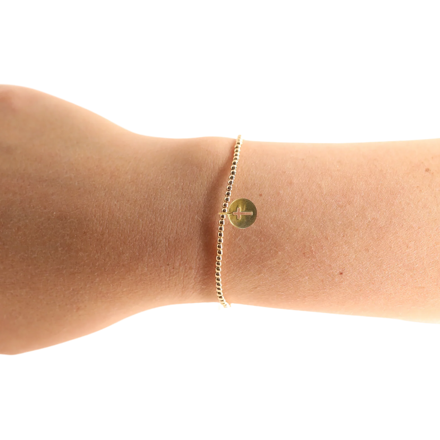 Beaded Blondes Cross Cutout Bracelet