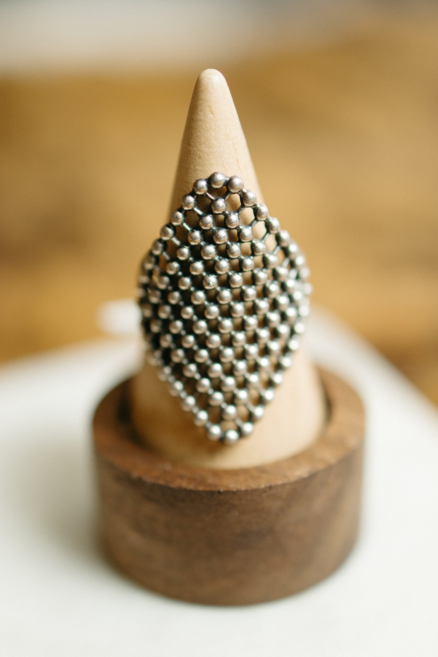 Oxidized Diamond Ring