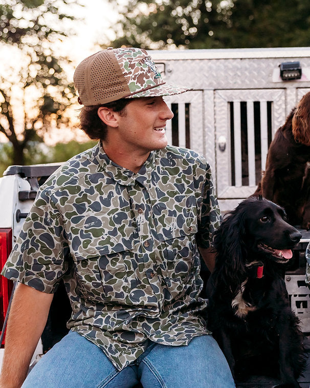 Backwoods Camo Button Down