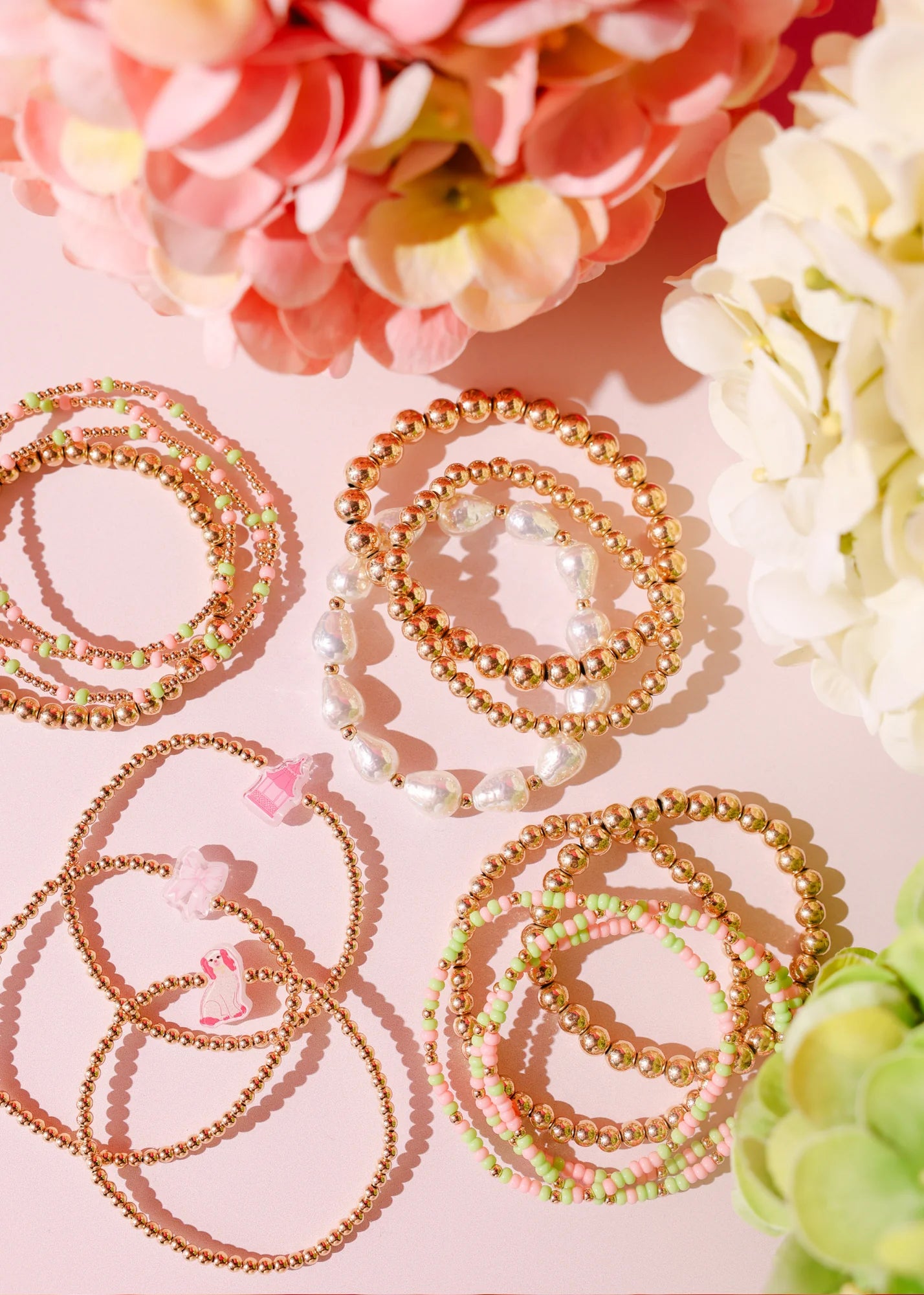 Beaded Blondes Light Pink and Light Green Sprinkle