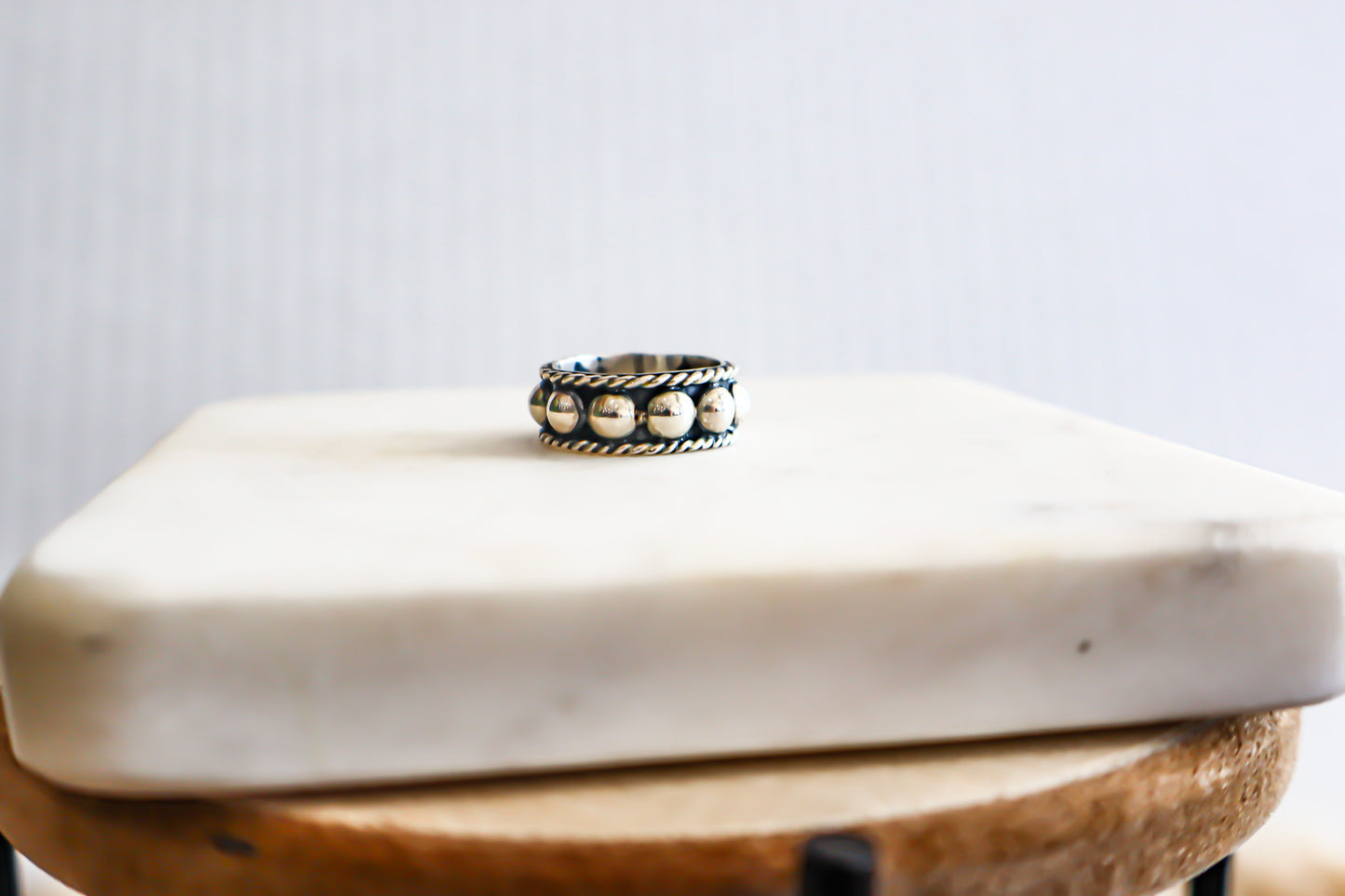 Ball Detail Stacker Ring