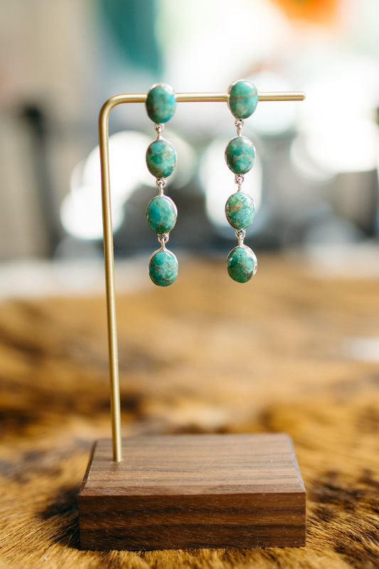 4 Stone Oval Earring