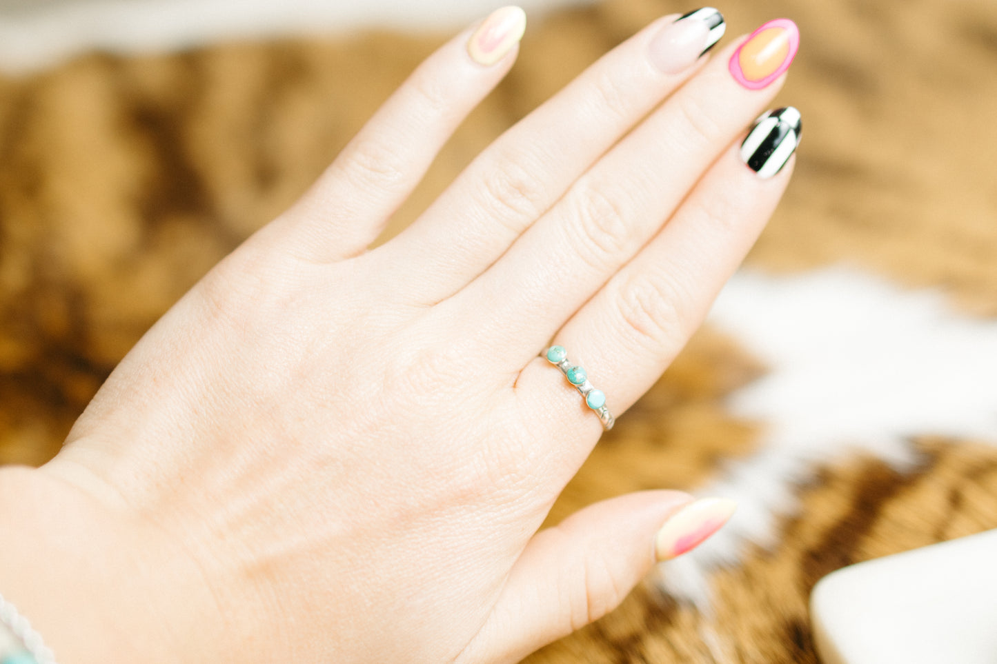 Triple Turquoise Stacker Ring