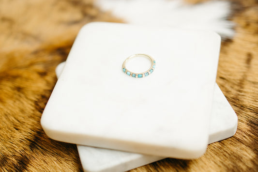 Brass Mini Inlay Stacker Ring