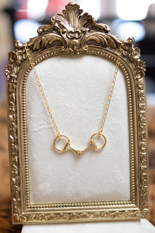 Brass Snafflebit Necklace