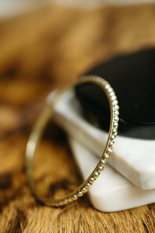 Brass 2mm Ball Bangle