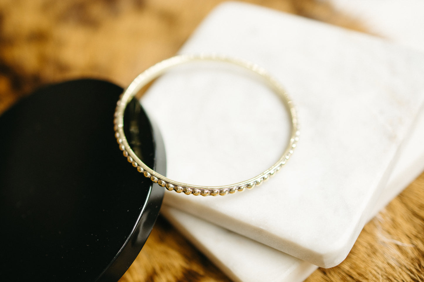 Brass 2mm Ball Bangle