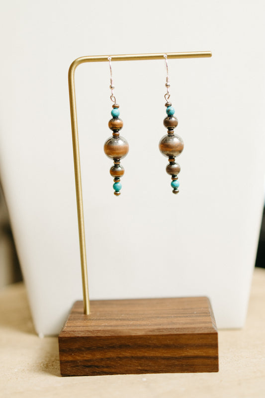 Copper and Turquoise Earrings