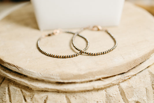 Copper 3mm Pearl Bracelet