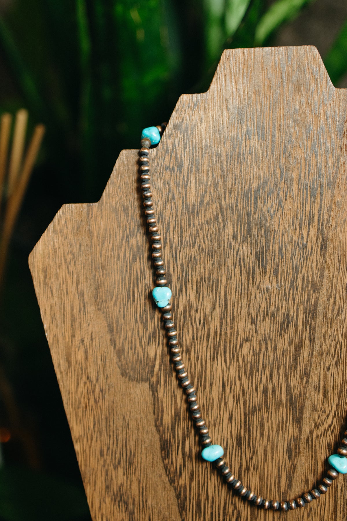 Copper Necklace with Turquoise Magnesite
