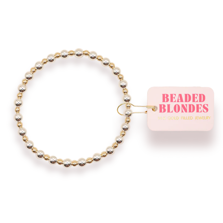 Beaded Blondes Katy Silver with Gold