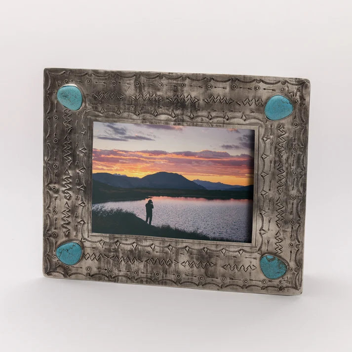 Stamped Turquoise Frame 5X7