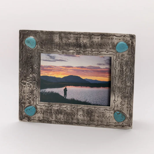 Stamped Turquoise Frame 5X7