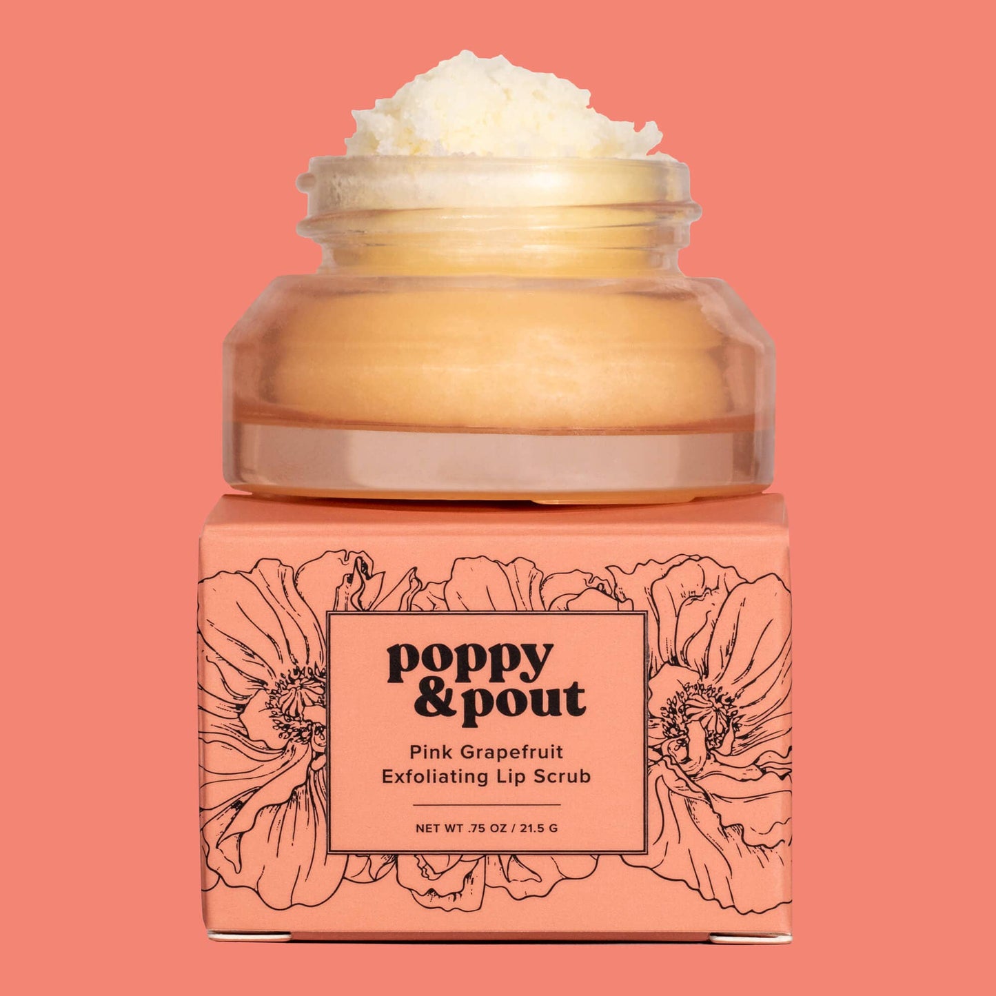 Poppy & Pout Lip Scrub Pink Grapefruit