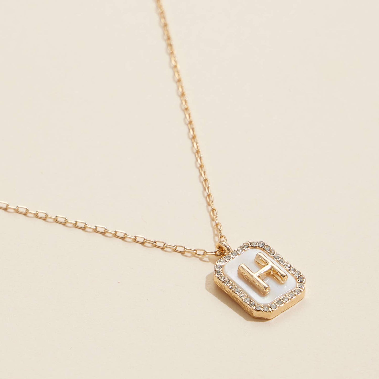 Initial Shell Charm Short Necklace 16 Assorted Pack