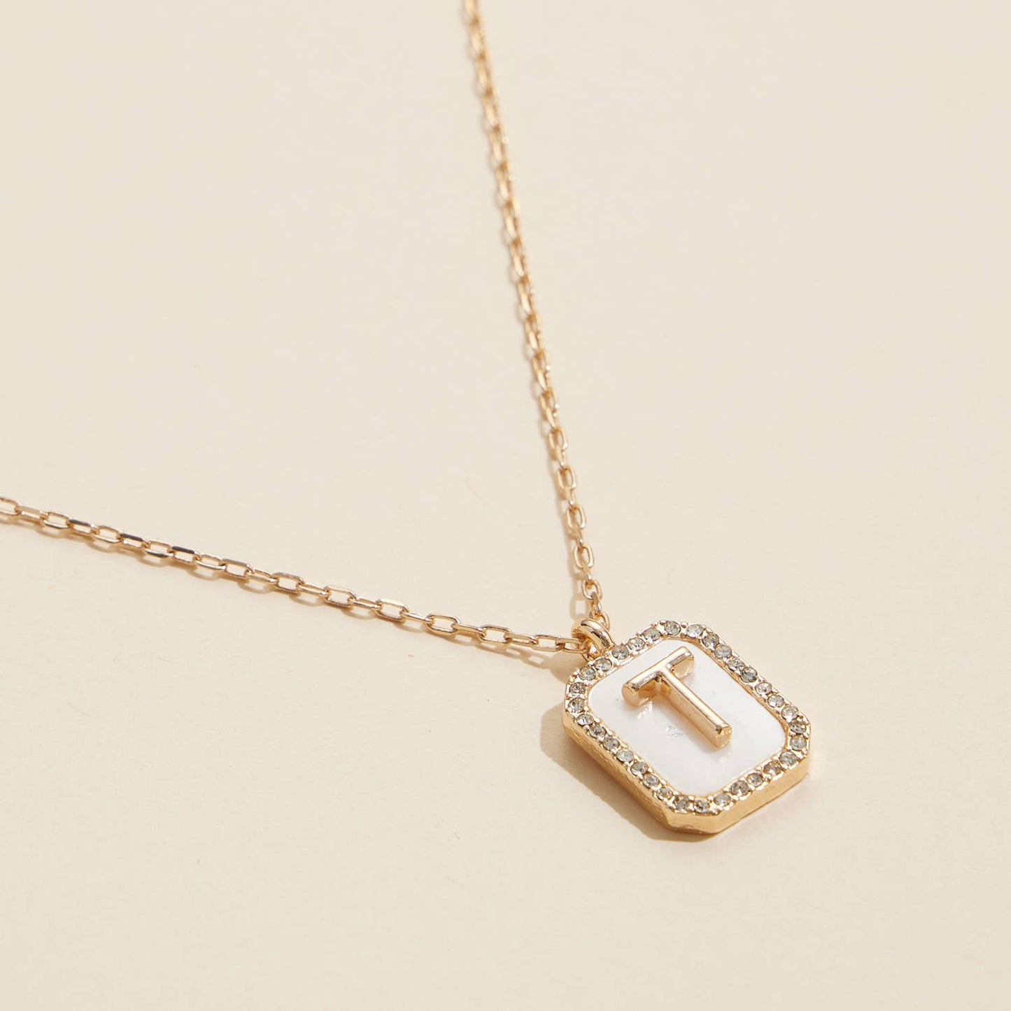 Initial Shell Charm Short Necklace 16 Assorted Pack
