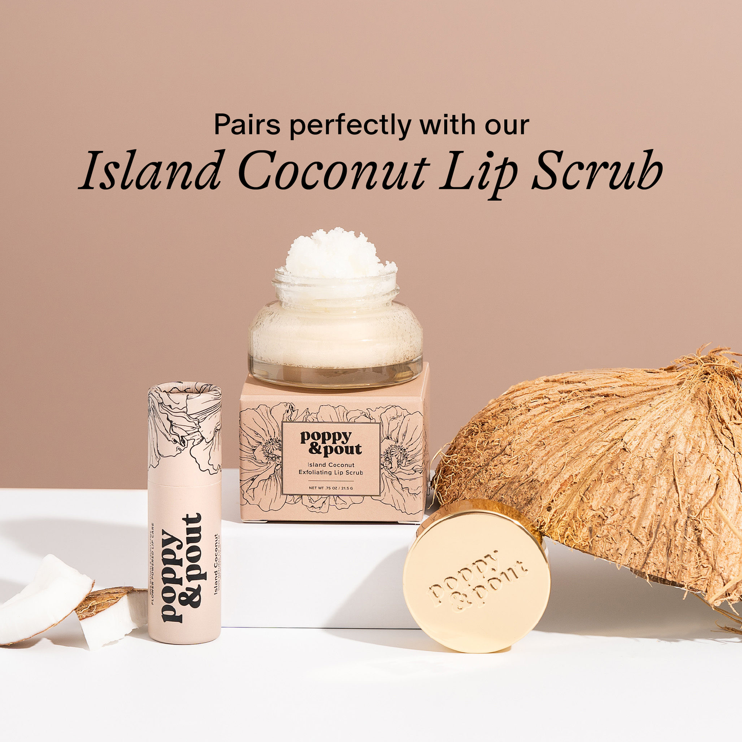 Poppy & Pout Lip Balm Island Coconut
