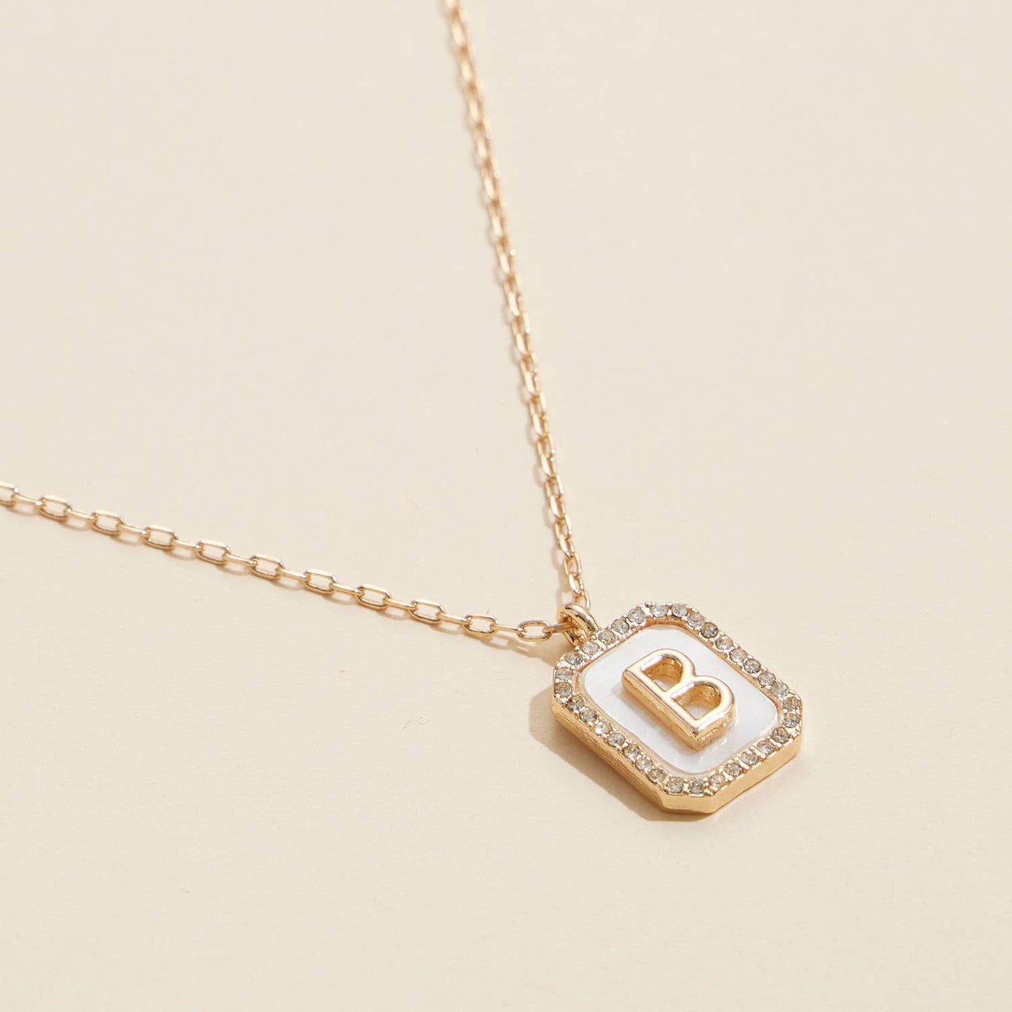 Initial Shell Charm Short Necklace 16 Assorted Pack