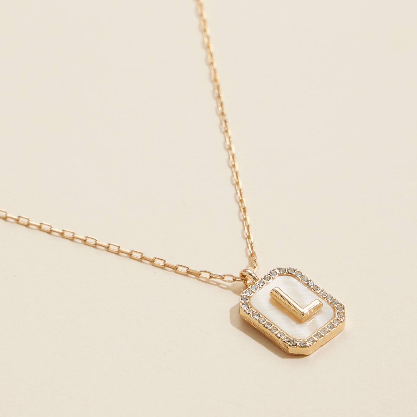 Initial Shell Charm Short Necklace 16 Assorted Pack