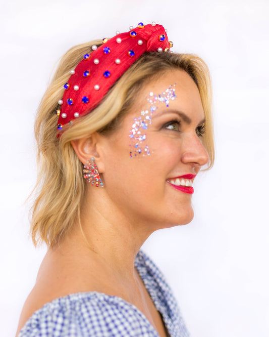 Red, White, and Blue Glitter Gel