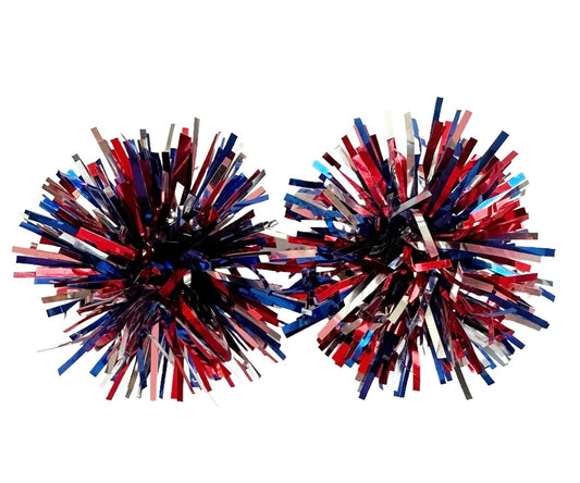 Tinsel Party Pom Stud