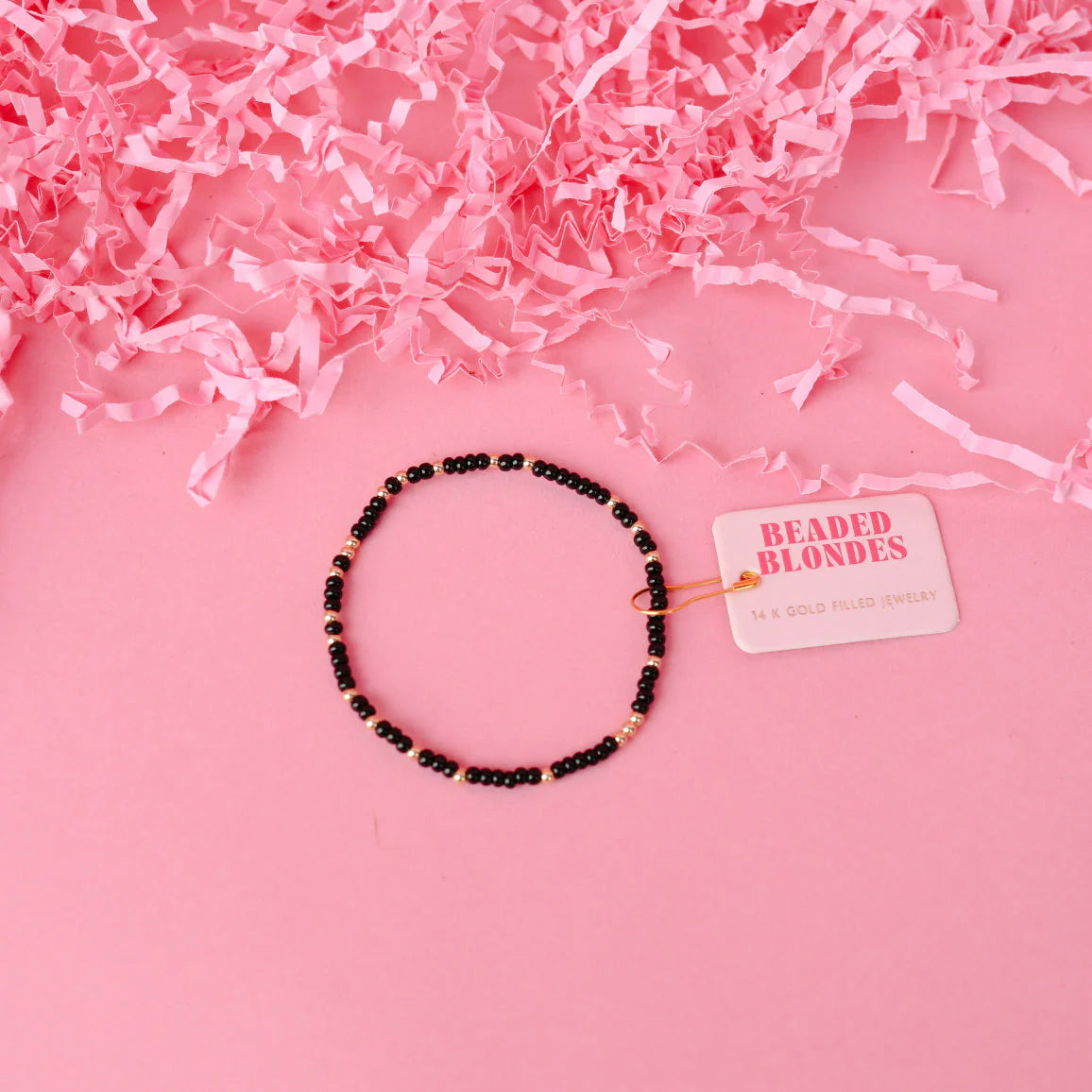 Beaded Blondes Black Sprinkle Bracelet
