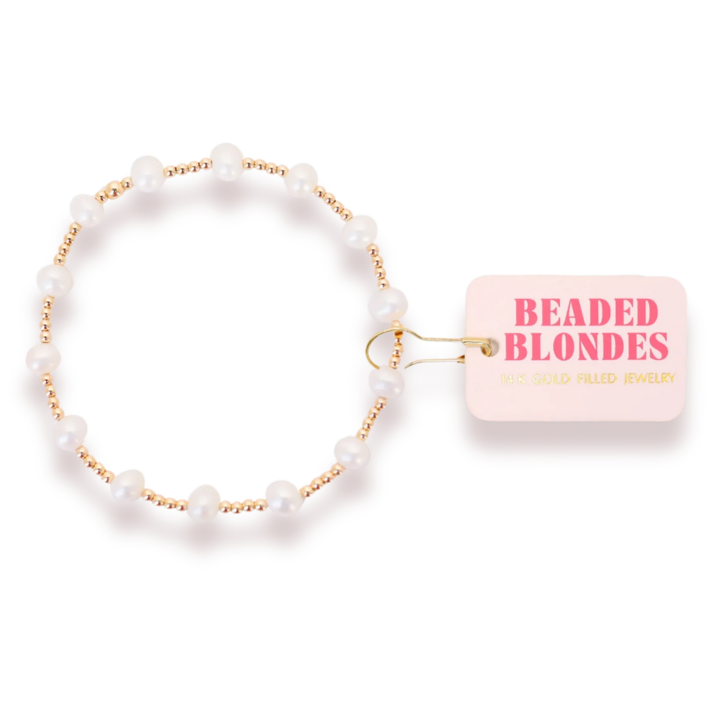 Beaded Blondes June Pearl Gold Bracelet