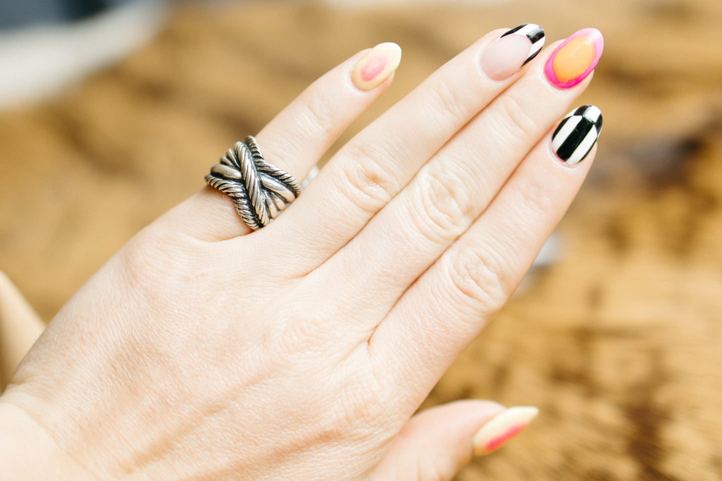 Braided Cross Ring