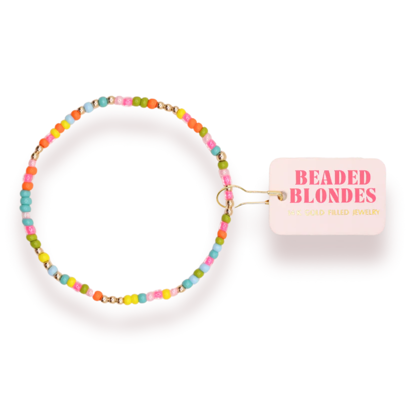 Beaded Blondes Kids Rainbow Sprinkle Bracelet