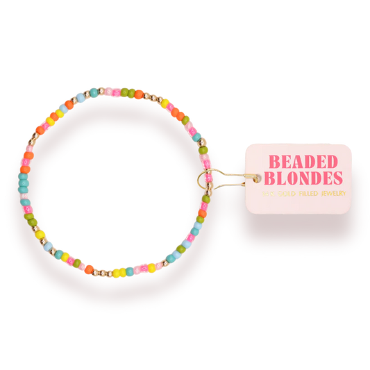 Beaded Blondes Kids Rainbow Sprinkle Bracelet