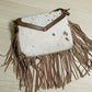 Cowhide Crossbody W/Fringe