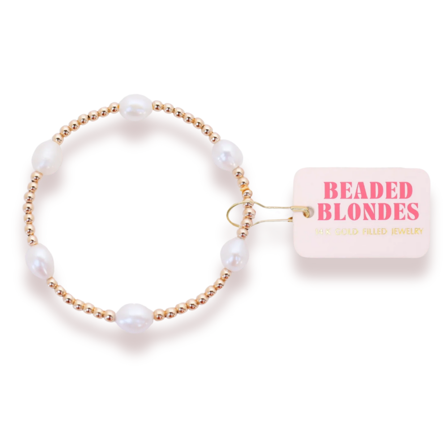 Beaded Blondes Pearl Poppi Gold Bracelet